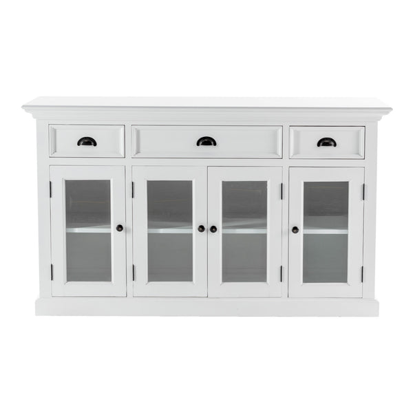 Buffet with 4 Glass Doors 3 Drawers | Marcottestyle