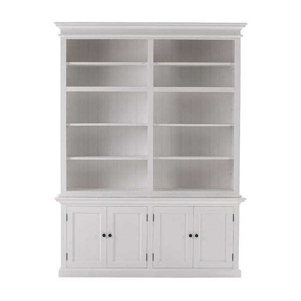 Halifax Medium Hutch Bookcase - White | Marcottestyle