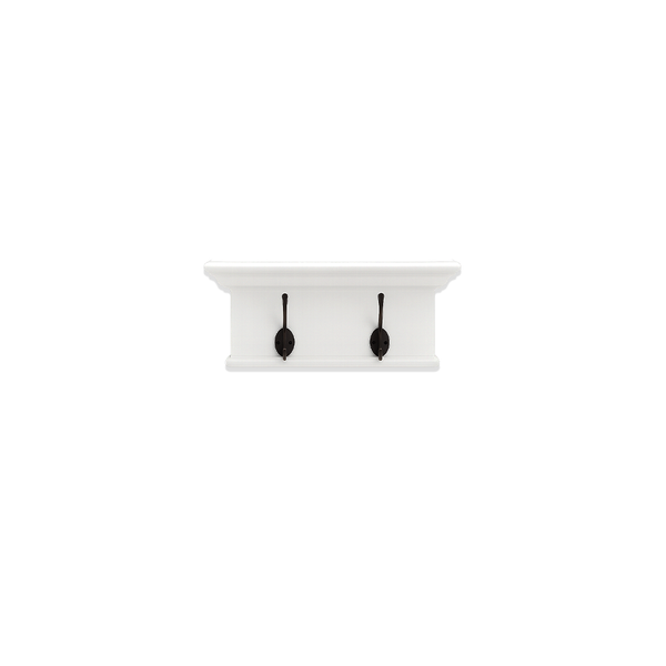 Halifax Coat Hanger Wall Unit 2 Hook - White | Marcottestyle