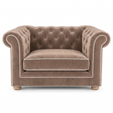 Velours Beige avec passepoil blanc