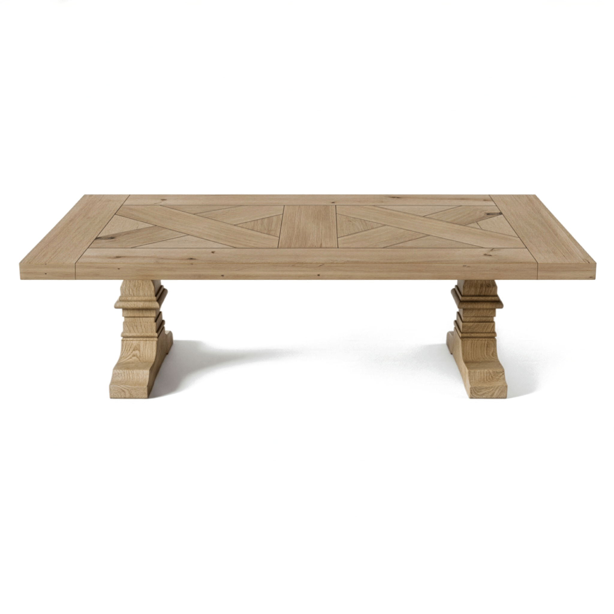Dining Table Croza - Rustic Solid Oak Brushed - Oiled - MCS L 200 x W 100 cm