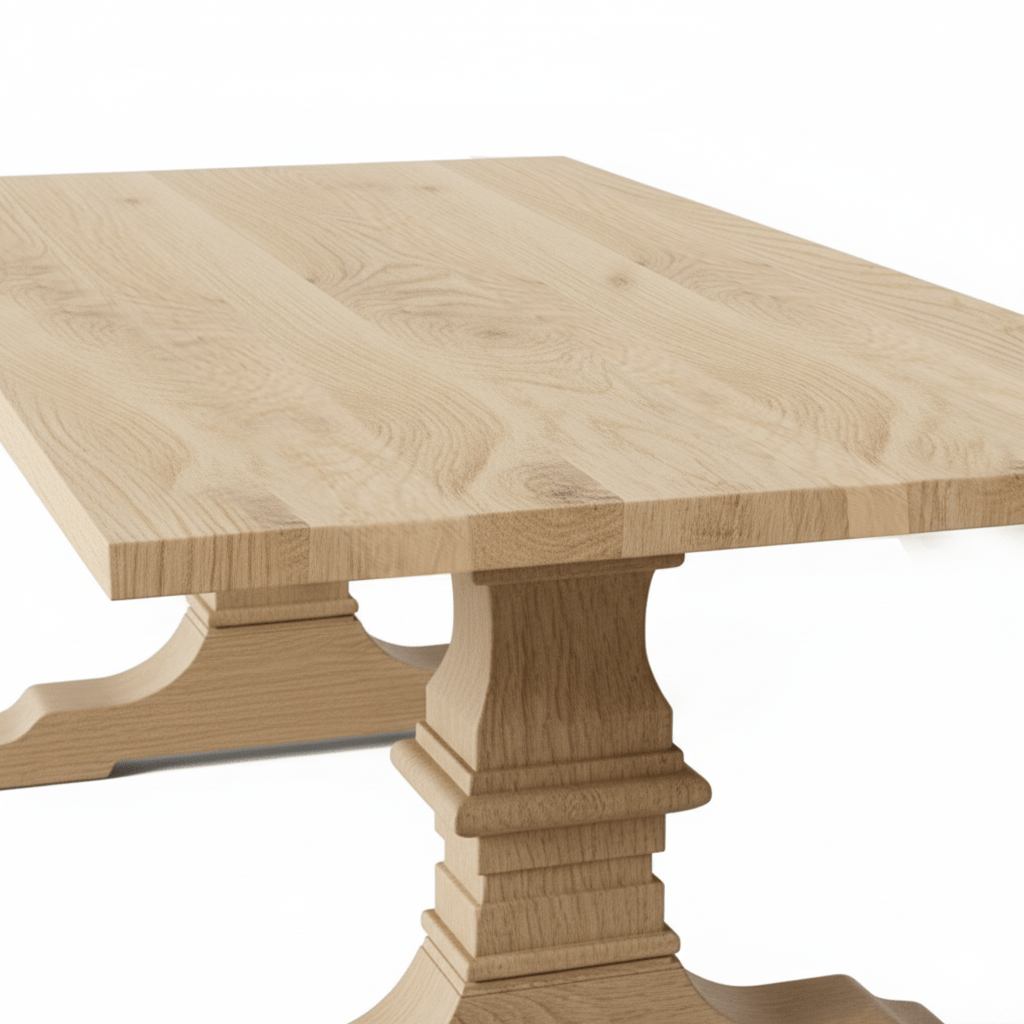 Dining Table Kloster - Solid Oak - Quality 2B - MCS 20 mm L 300 x W 122