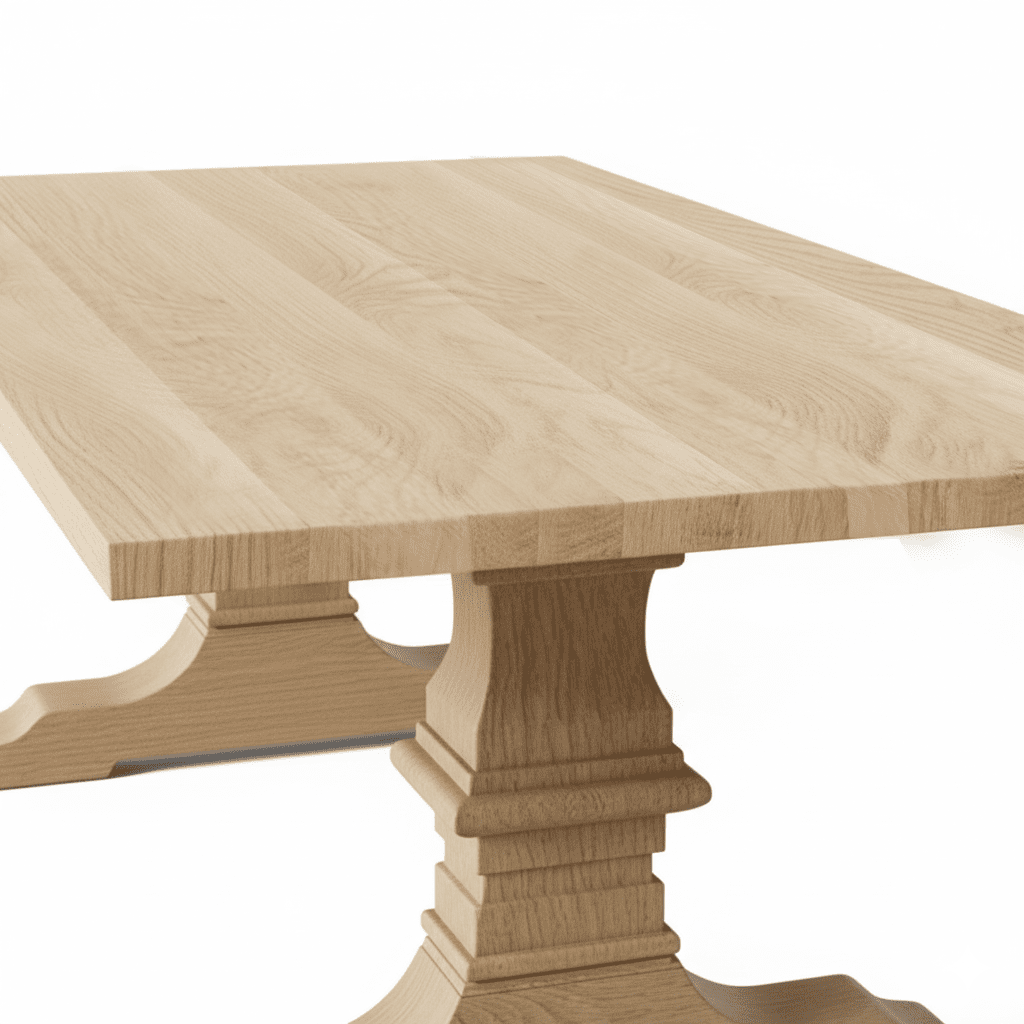 Dining Table Kloster - Solid Oak - Quality A - MCS 20 mm L 300 x W 122
