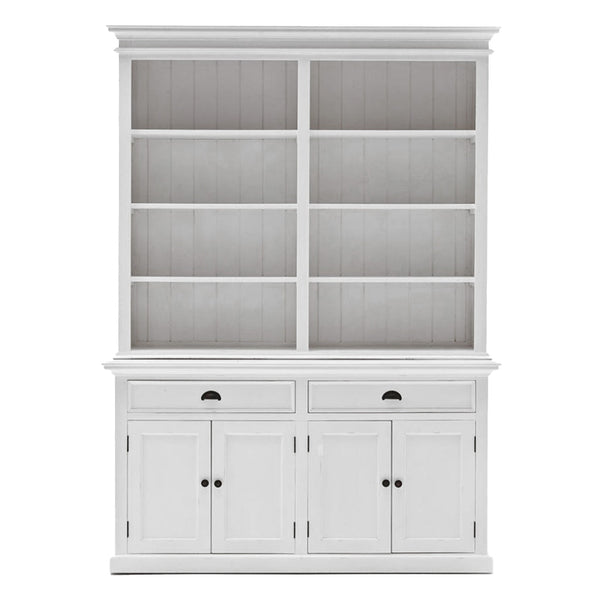 Halifax Buffet & Open Shelf Hutch - White | Marcottestyle