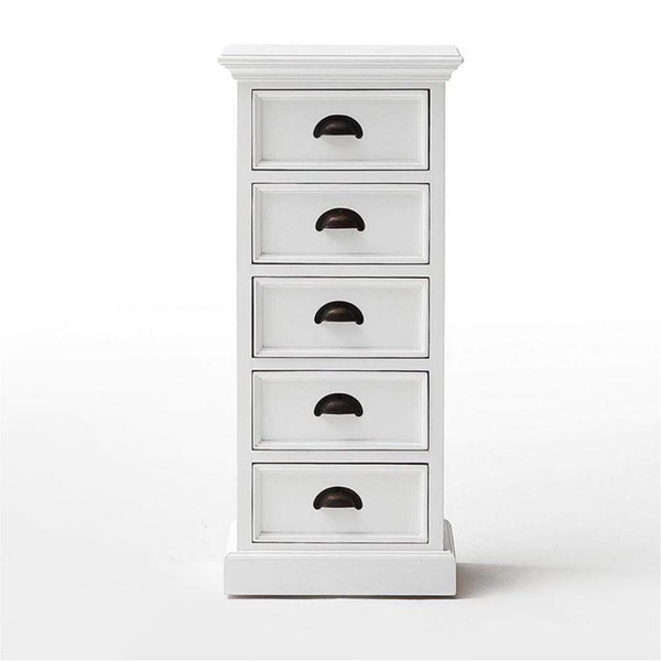 Halifax Storage Unit 5 Drawers - White | Marcottestyle
