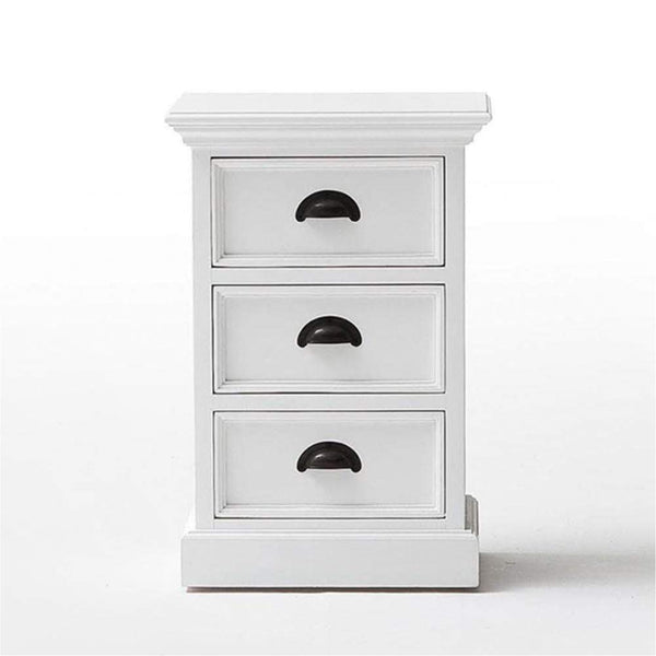 Halifax Storage Unit / Bedside Chest 3 Drawers - White | Marcottestyle