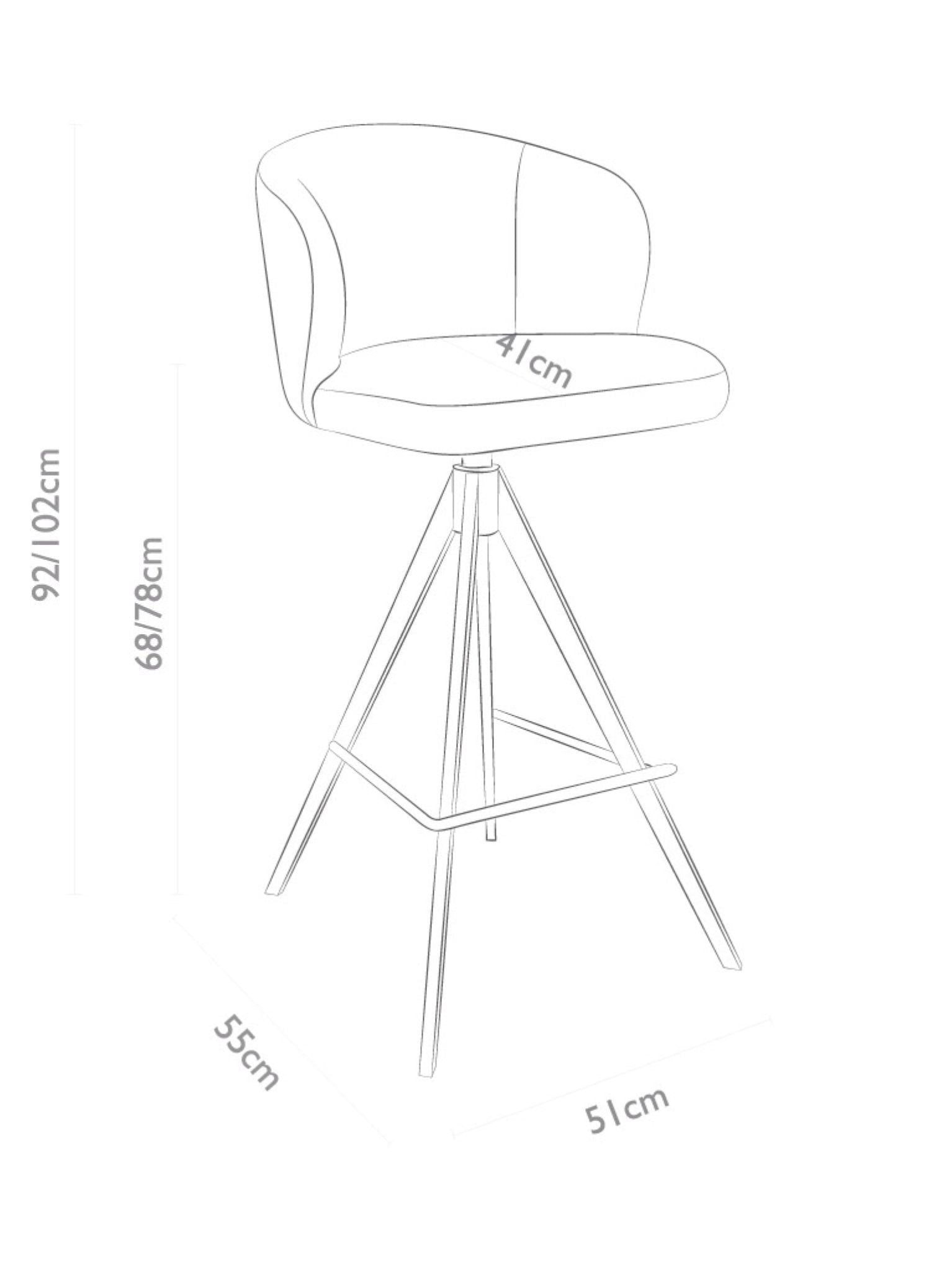 Lazio Barstool Oasis Caramel (65) - MCS
