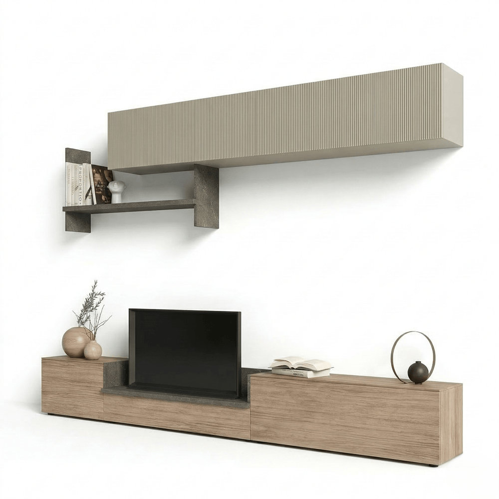 Lunaro Grande Design TV-wandmeubel | Modern Italiaans Zwevend Entertainmentmeubel - View 2