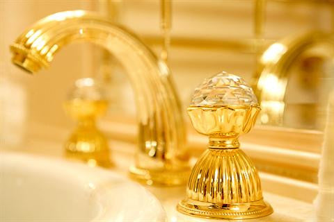 Artica Three holes basin set with Swarovski crystal in interior - Bronces Mestre