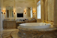 Artica Five holes bath set with Swarovski crystal in interior - Bronces Mestre