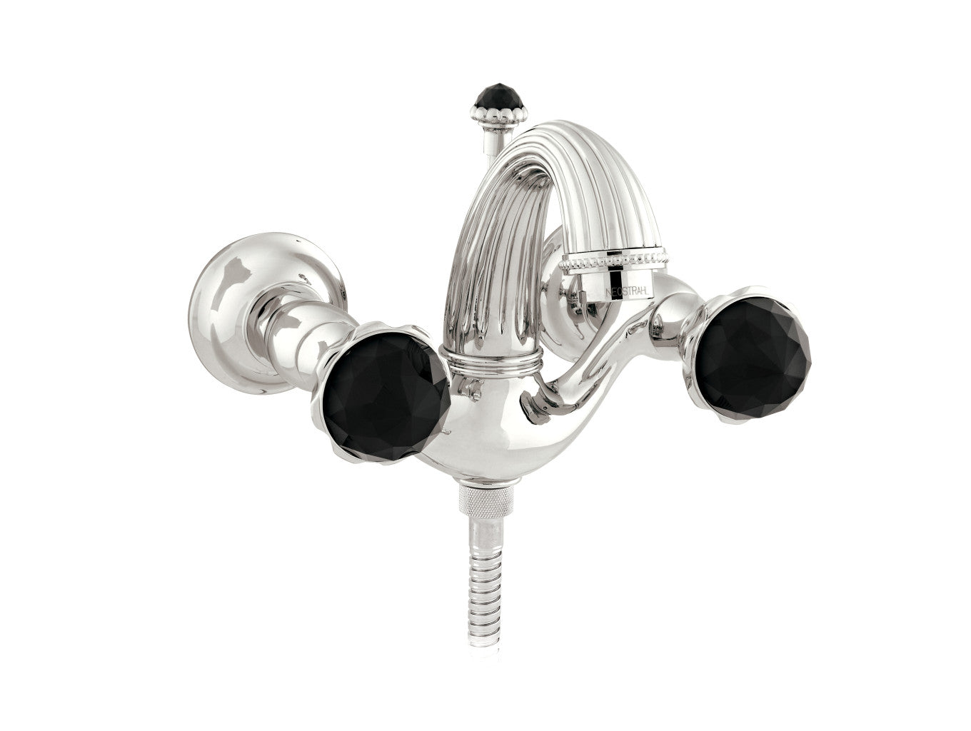 Bronces Mestre Artica Bath shower set with Swarovski black crystal - 033218-N00