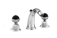 Bronces Mestre Artica Three holes bidet set with spout and Swarovski black crystal - 033221