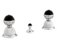 Bronces Mestre Artica Three holes bidet set with Swarovski black crystal - 033222-N00