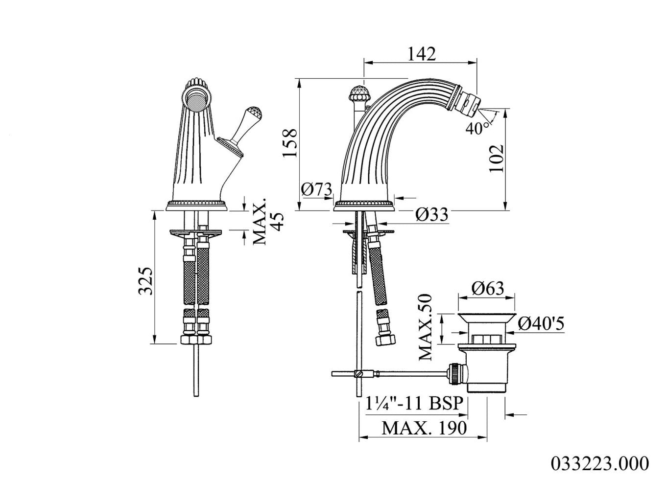Technical drawing - Bronces Mestre