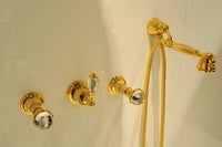 Atlantica Precious Knob for shower system with Swarovski crystal in interior - Bronces Mestre