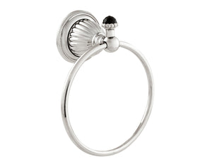 Bronces Mestre Artica Towel ring 165mm with Swarovski black crystal - 033273-N00