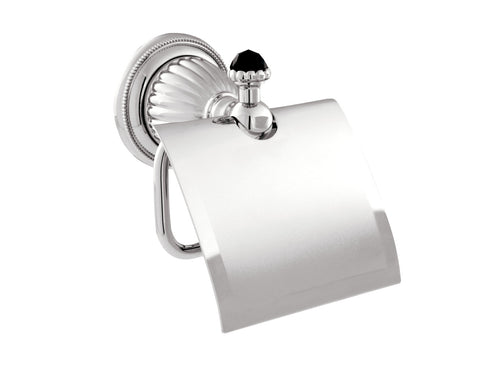 Artica Toilet paper holder with Swarovski black crystal