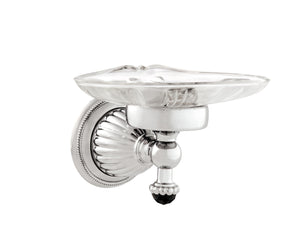 Bronces Mestre Artica Soap dish holder with black Swarovski crystal - 033278-N00