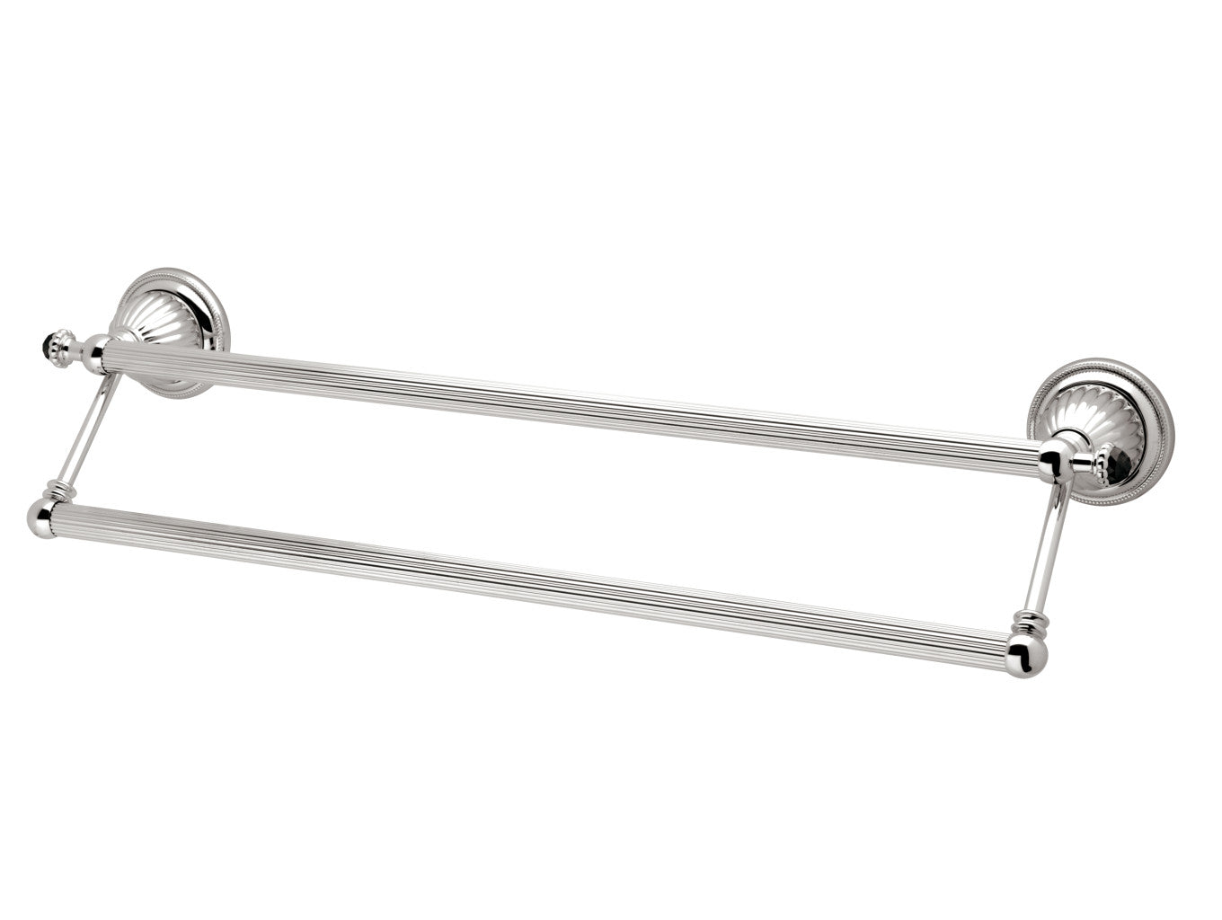 Bronces Mestre Artica Double towel rail 600mm with Swarovski black crystal - 033279-N00