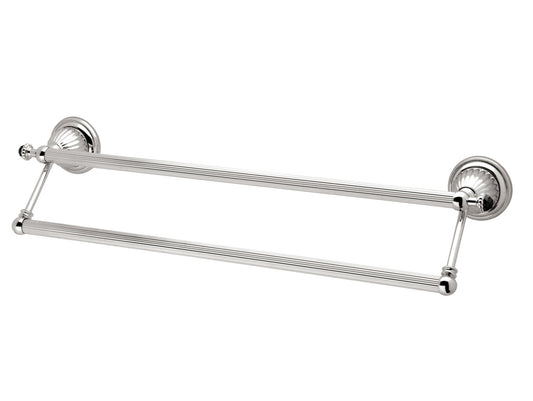 Bronces Mestre Artica Double towel rail 600mm with Swarovski black crystal - 033279-N00