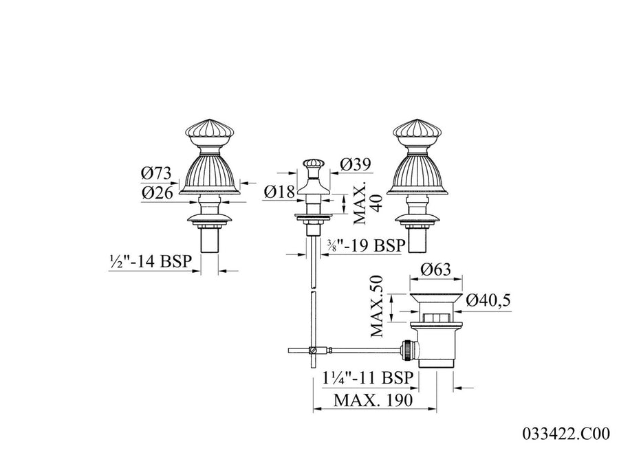 Technical drawing - Bronces Mestre