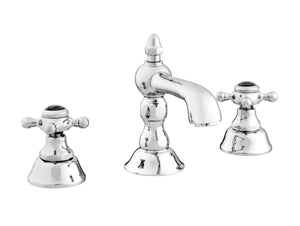 Bronces Mestre Retro Three holes basin set with black porcelain - 035001-N00