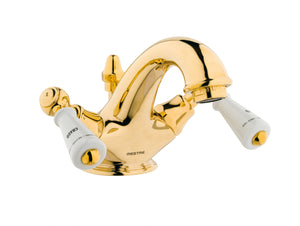 Bronces Mestre Retro One hole basin mixer with porcelain - 035005-M00
