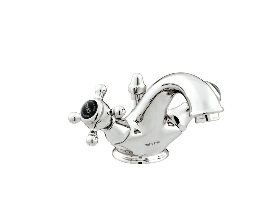 Bronces Mestre Retro One hole basin mixer with black porcelain - 035005-N00