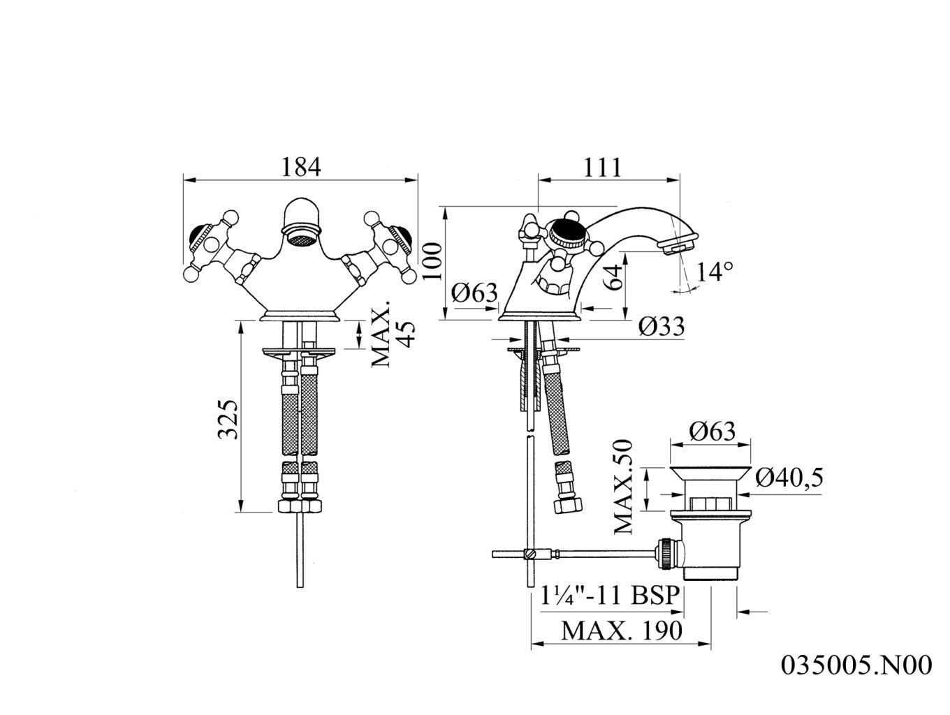 Technical drawing - Bronces Mestre