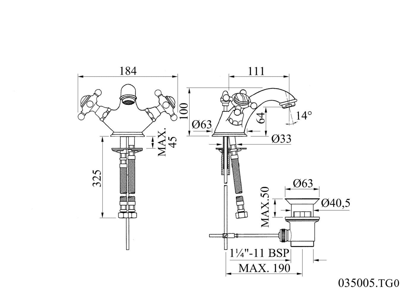Technical drawing - Bronces Mestre