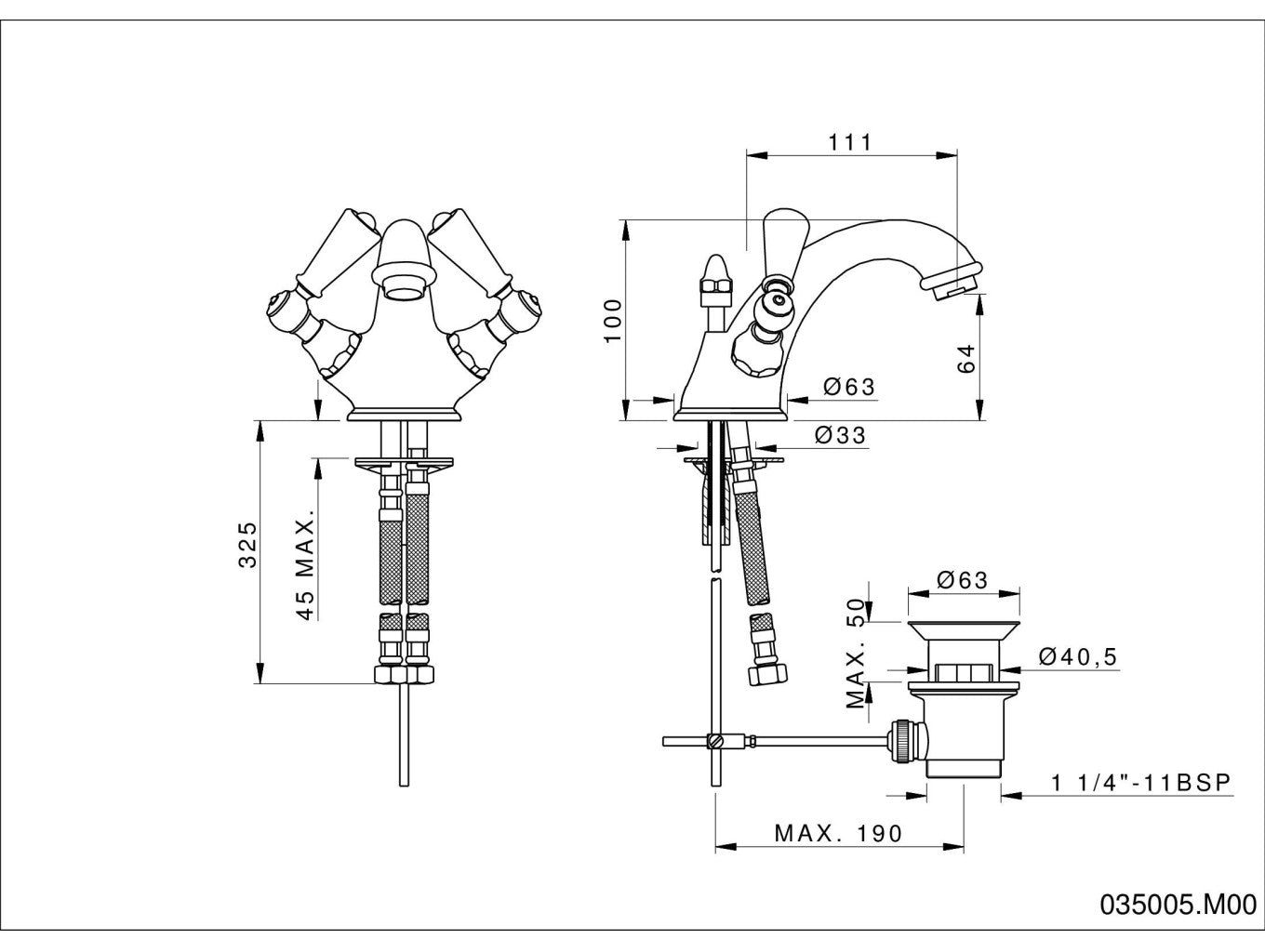 Technical drawing - Bronces Mestre