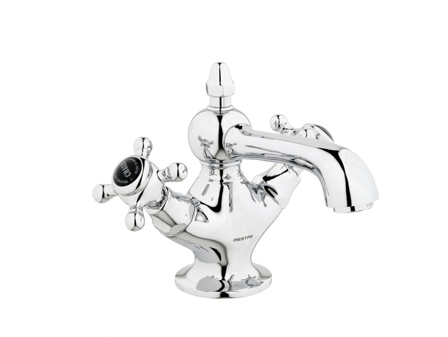 Bronces Mestre Retro One hole basin mixer with black porcelain - 035006-N00