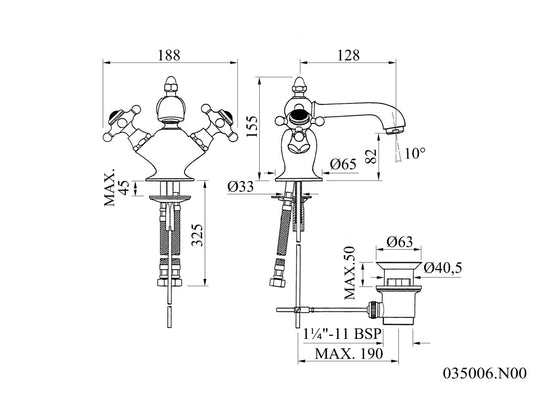 Technical drawing - Bronces Mestre