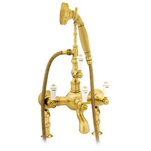 Bronces Mestre Retro Bath shower set for deck with porcelain - 035011-M00