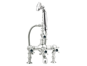 Bronces Mestre Retro Bath shower set for deck with black porcelain - 035011-N00