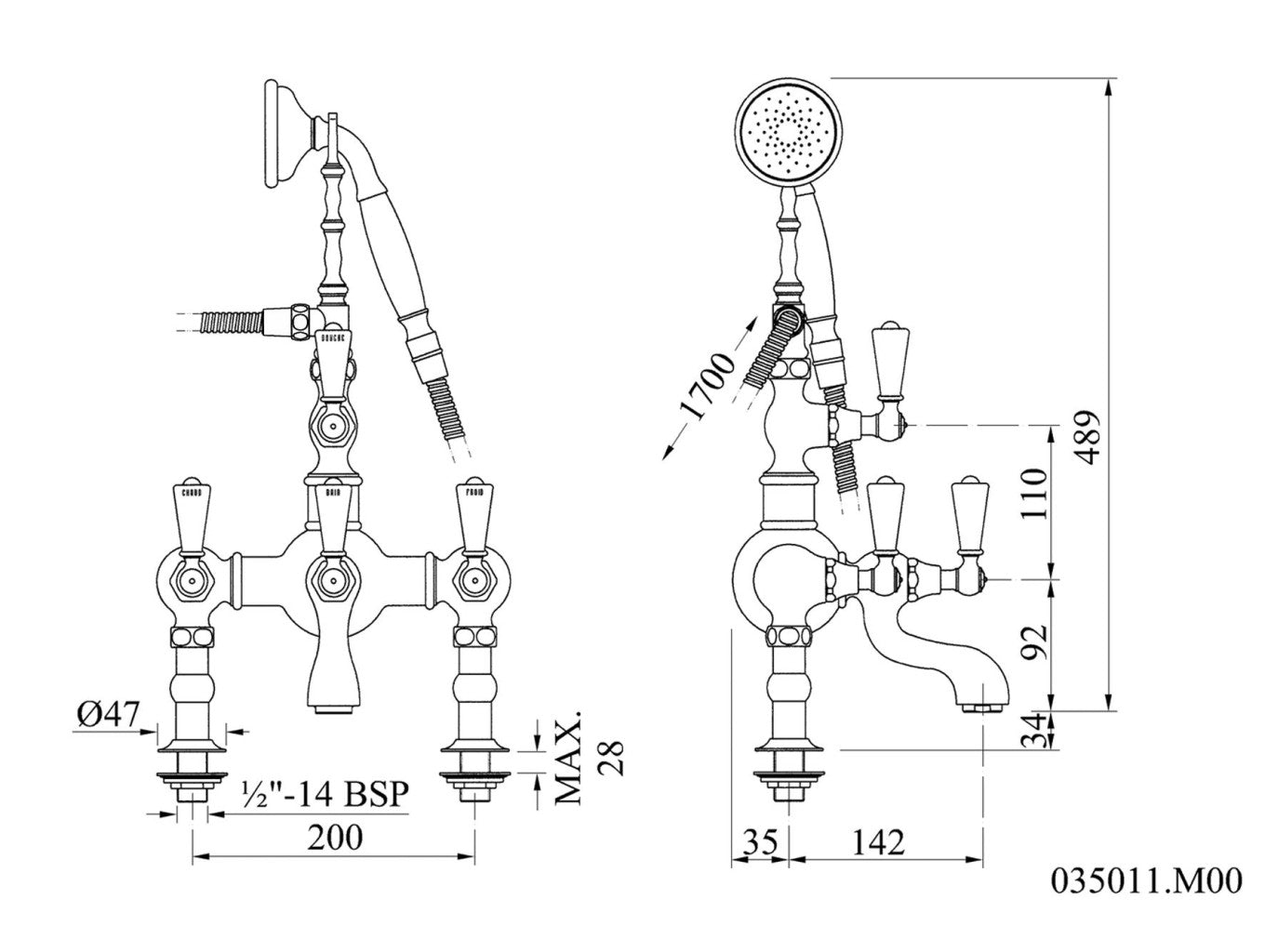 Technical drawing - Bronces Mestre