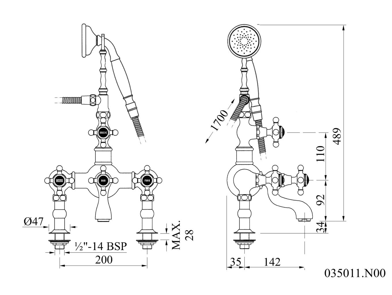 Technical drawing - Bronces Mestre