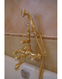 Retro Bath shower set in interior - Bronces Mestre