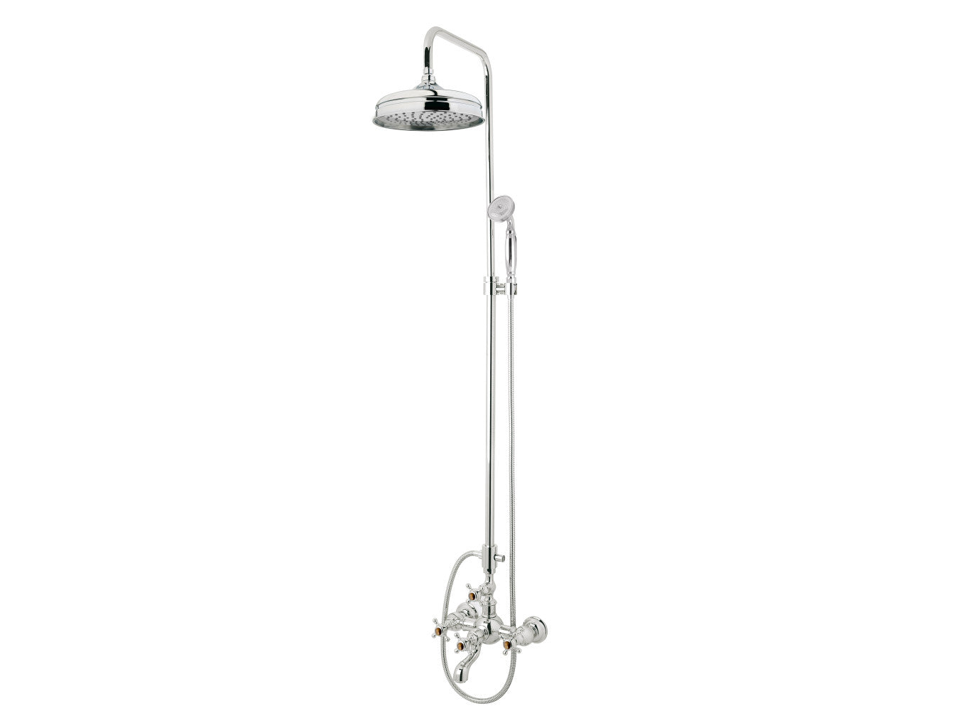 Bronces Mestre Atlantica Precious Bath shower set with column and tiger eye stone - 035016-CTG