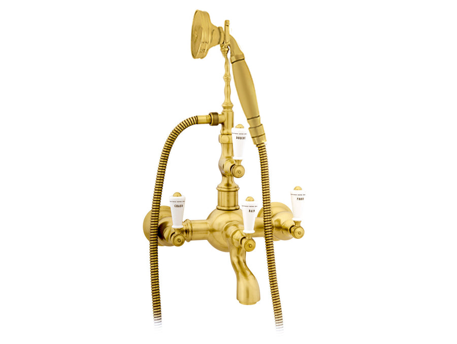 Bronces Mestre Retro Bath shower set with porcelain - 035016-M00