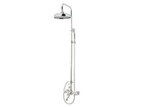 Bronces Mestre Retro Bath shower set with column and porcelain handles - 035016-MC0