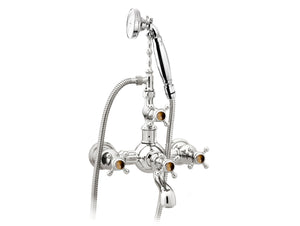 Bronces Mestre Atlantica Precious Bath shower set with tiger eye stone - 035016-TG0