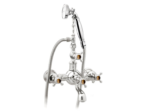 Atlantica Precious Bath shower set with tiger eye stone