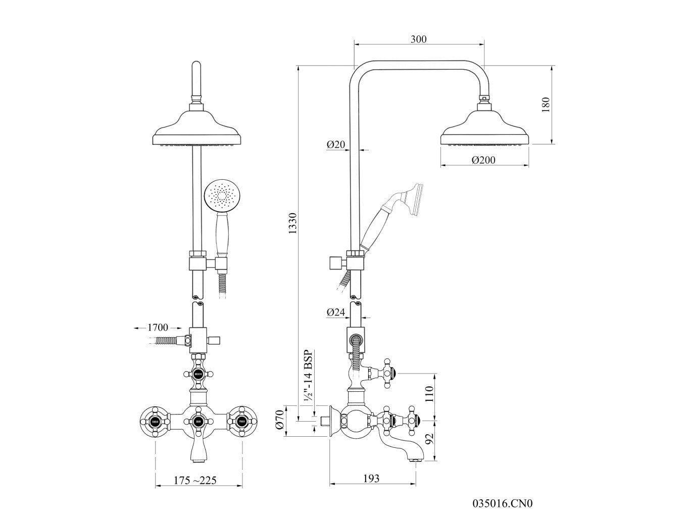 Technical drawing - Bronces Mestre