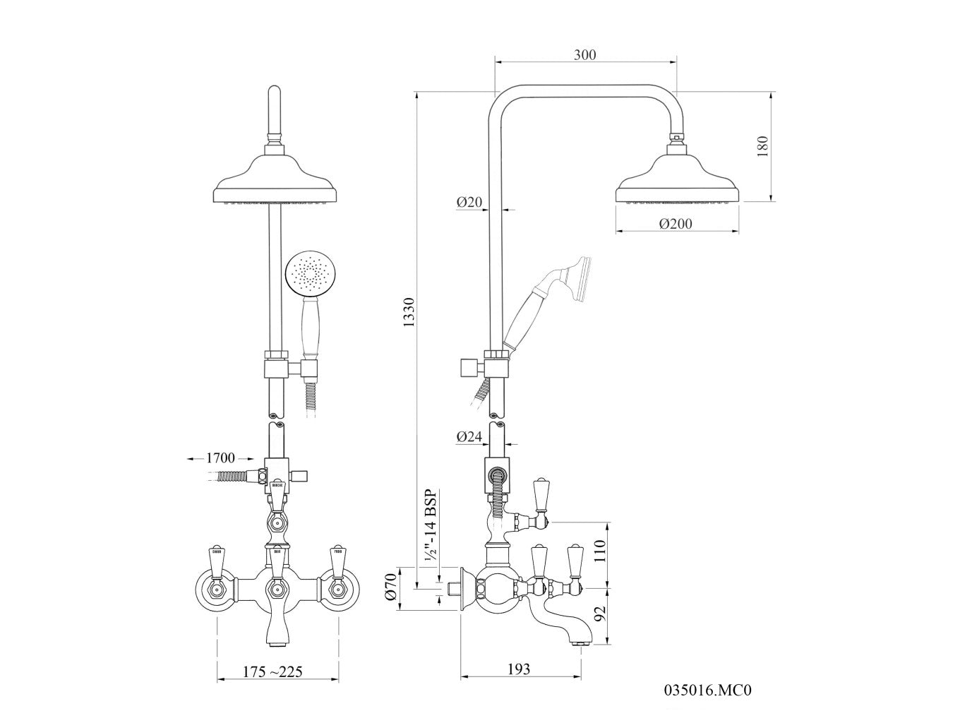 Technical drawing - Bronces Mestre