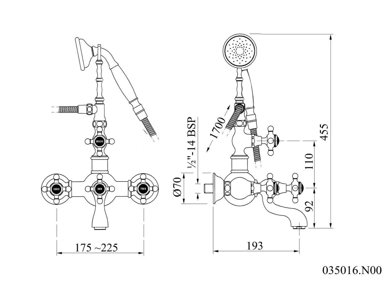Technical drawing - Bronces Mestre