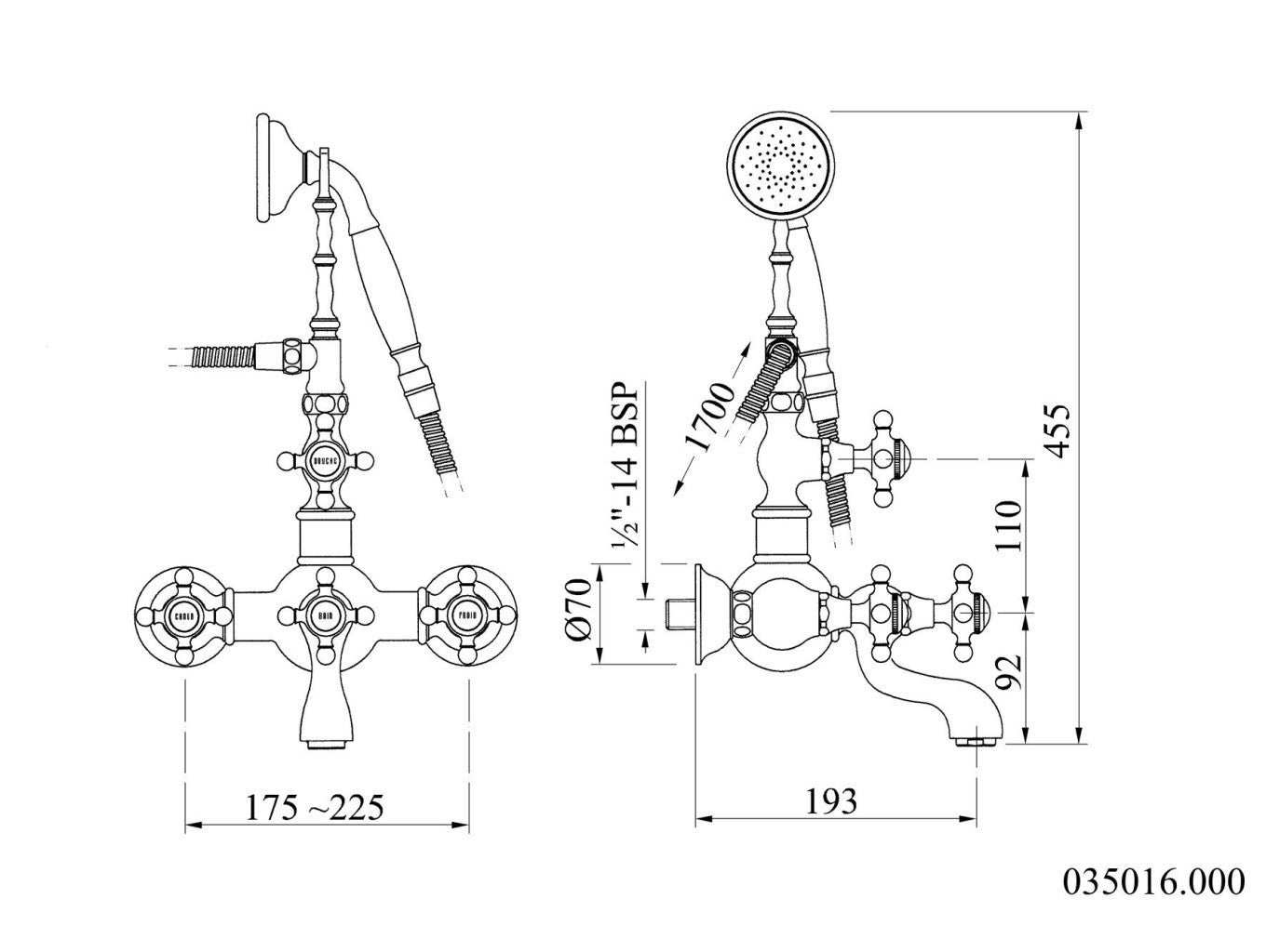 Technical drawing - Bronces Mestre