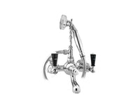 Bronces Mestre Retro Bath shower set with black porcelain - 035018-MN0