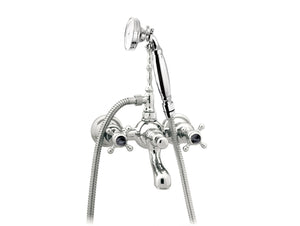 Bronces Mestre Retro Bath shower set with black porcelain - 035018-N00