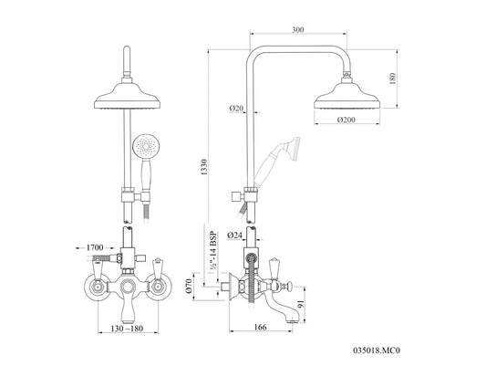Technical drawing - Bronces Mestre